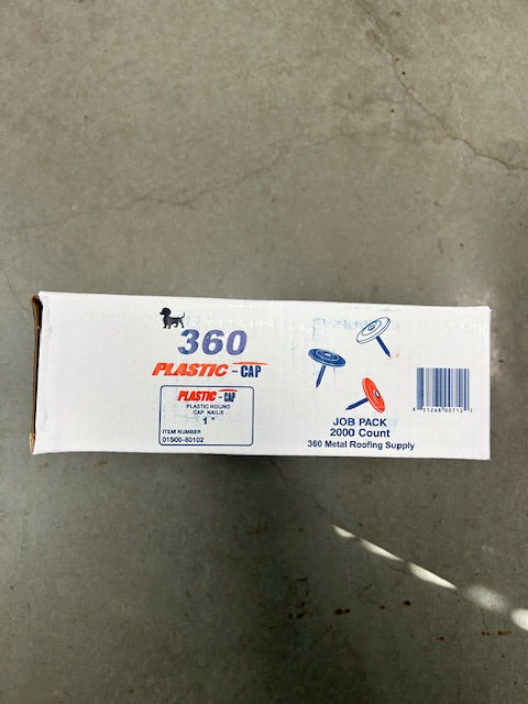 1 in. x 12-Gauge Plastic Round Cap Roofing Nail (2,000-Pack)